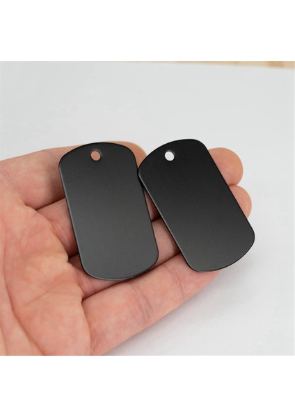 50 Adet Metal Damgalama Boşlukları Siyah Damgalama, Gravür Boşlukları Alüminyum Damgalama Boşlukları Anahtarlık Boş Köpek Etiketi (Yurt Dışından) fırsatları
