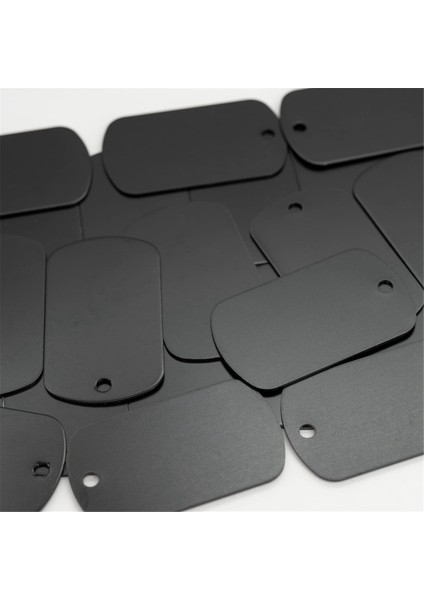 50 Adet Metal Damgalama Boşlukları Siyah Damgalama, Gravür Boşlukları Alüminyum Damgalama Boşlukları Anahtarlık Boş Köpek Etiketi (Yurt Dışından) indirimleri