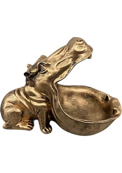 Su Aygırı Heykeli Ev Reçine Su Aygırı Heykelcik Eğlenceli Şekerleme Tabağı,anahtar Kasesi,büyük Ağız Heykeli Masa Sanatı Dekorasyonu B (Yurt Dışından)
