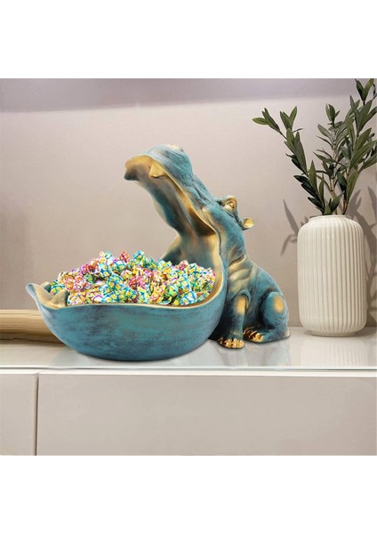 Su Aygırı Heykeli Ev Reçine Su Aygırı Heykelcik Eğlenceli Şekerleme Tabağı,anahtar Kasesi,büyük Ağız Heykeli Masa Sanatı Dekorasyonu B (Yurt Dışından) fırsatları
