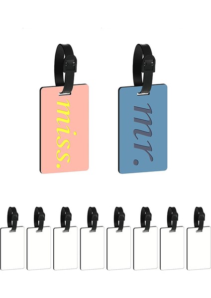 10 Adet Süblimasyon Boş Bagaj Etiketleri Boş Seyahat Çantası Bagaj Etiketleri Kayışlı Çift Taraflı Mdf Bavul Etiketi Etiketi (Yurt Dışından) fiyatları