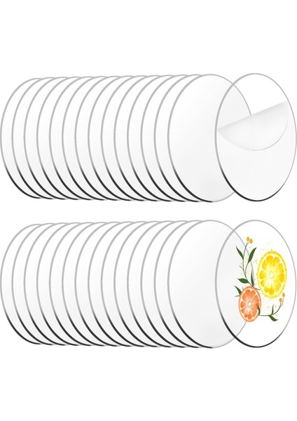 30 Adet Şeffaf Akrilik Daireler, Yuvarlak Akrilik Boşluklar Diskler Yuvarlak, Cadılar Bayramı Noel Süsü Dıy El Sanatları Için (6 Inç) (Yurt Dışından)