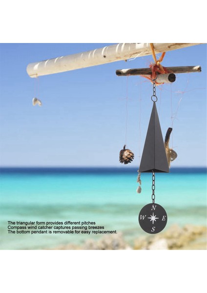 Retro Tasarım Demir Üçgen Rüzgar Çanı Pusulalı, Rüzgar Çanları Dekoru (Yurt Dışından) modelleri