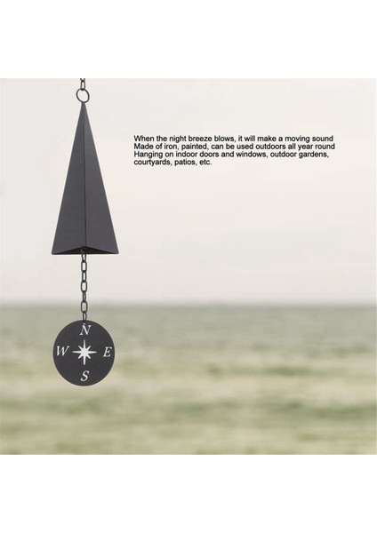 Retro Tasarım Demir Üçgen Rüzgar Çanı Pusulalı, Rüzgar Çanları Dekoru (Yurt Dışından) fırsatları
