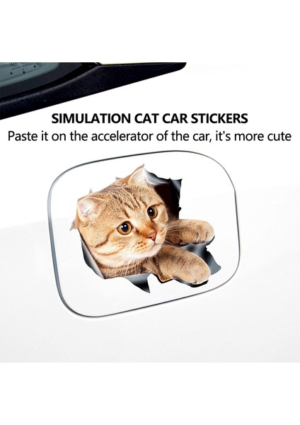 (4 Adet) 3D Kedi Araba Çıkartmaları Pencere, Kamyon, Araba, Dizüstü Bilgisayar Veya iPad Için Çıkartma / Çıkartma (Yurt Dışından) fiyatları