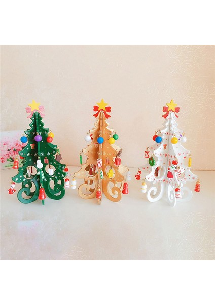 Masaüstü Noel Ağacı Dekorasyon Süsler Çocuk El Yapımı Dıy Stereo Ahşap Noel Ağacı Sahne Düzeni Noel (Yurt Dışından) fiyatları