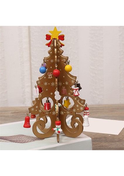 Masaüstü Noel Ağacı Dekorasyon Süsler Çocuk El Yapımı Dıy Stereo Ahşap Noel Ağacı Sahne Düzeni Noel (Yurt Dışından) modelleri
