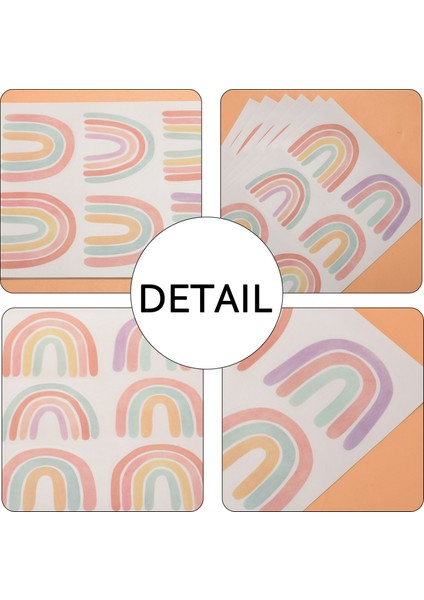 Gökkuşağı Yatak Odası Dekor Kızlar Için Renkli Gökkuşağı Duvar Çıkartmaları Odası Dekor Çocuklar Için Kreş Yatak Odası Süslemeleri 72 Parça (Yurt Dışından) indirimleri