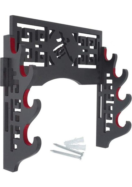 Tutucu Duvara Montaj Standı Japon Samuray Kılıcı Vitrin Askısı ve Standart Lar - 4 Katmanlı (Yurt Dışından)