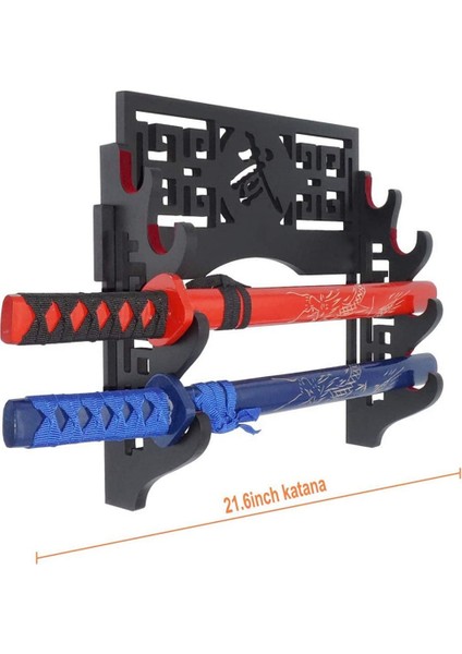 Tutucu Duvara Montaj Standı Japon Samuray Kılıcı Vitrin Askısı ve Standart Lar - 4 Katmanlı (Yurt Dışından) fırsatları