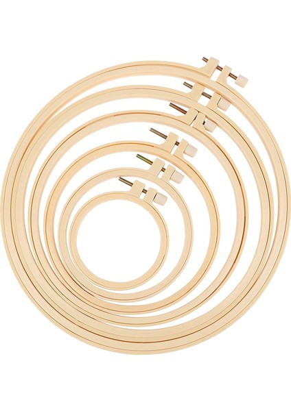 6 Adet Nakış Kasnakları Plastik Daire Çapraz Dikiş Kasnak Halkası Ev Süslemeleri Sanat El Sanatları El Dikişi (Yurt Dışından)