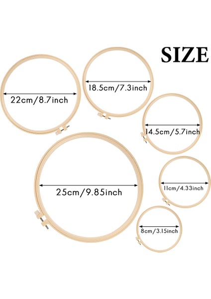 6 Adet Nakış Kasnakları Plastik Daire Çapraz Dikiş Kasnak Halkası Ev Süslemeleri Sanat El Sanatları El Dikişi (Yurt Dışından) fiyatları