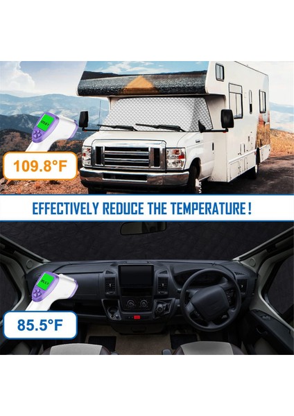 Ford E450 1997-2022 Karavan Karavan Ön Cam Kar Örtüsü Ön Cam Güneşlik (Yurt Dışından) fırsatları