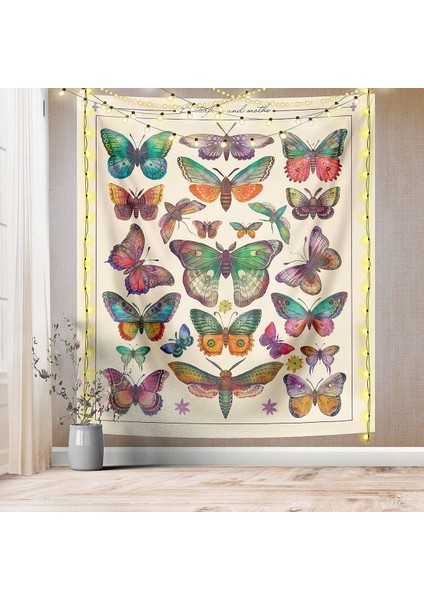 Kelebek Goblen Vintage Bej Dikey Halılar Estetik Goblen Duvar Asılı Duvar Süslemeleri Odası Için 28X38 Inç (Yurt Dışından) modelleri