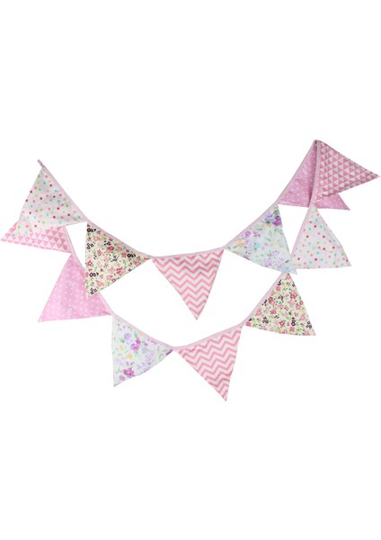 12 Bayraklar 3.2 M Flama Dekorasyon Banner Bunting Iskandinav Çiçekler Bayrağı Parti Çelenk Doğum Günü Düğün Dekorasyon Parti B (Yurt Dışından)