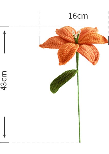 El Örgüsü Zambak Anneler Günü Hediyesi Lale Gül Tığ Işi Çiçekler Yapay Çiçek Buketi Ev Yapımı Masaüstü Dekor Hediyesi (Yurt Dışından) fiyatları