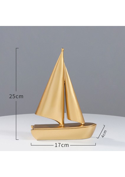 Yaratıcı Ins Işık Lüks Yelken Reçine Süslemeleri Ev Masaüstü Kitaplık Süslemeleri El Sanatları Süslemeleri, Altın (Yurt Dışından) fiyatları