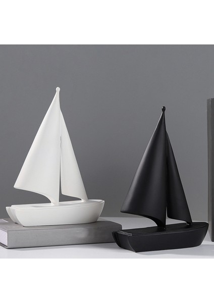 Yaratıcı Ins Işık Lüks Yelken Reçine Süslemeleri Ev Masaüstü Kitaplık Süslemeleri El Sanatları Süslemeleri, Altın (Yurt Dışından) indirimleri