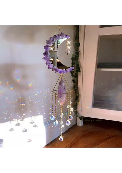 Kristal Güneş Yakalayıcı Prizma Ay Kolye Gökkuşağı Yapıcı Mobil Pencere Asma Dıy (Yurt Dışından) fiyatları