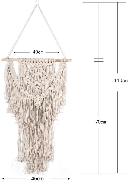 Makrome Duvar Asılı El Dokuma Sanatı Püsküllü Makrome Goblen - Boho Oturma Odası Yatak Odası Zemin Dekorasyonu (Yurt Dışından) fiyatları