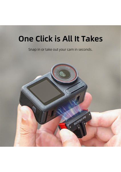 Sunnylıfe Hızlı Çıkarma Adaptörü Katlanabilir Manyetik Iki Pençe Adaptörü Aksiyon Kamera Aksesuarları Djı Osmo Action 5 Pro/4/3/2 (Yurt Dışından)