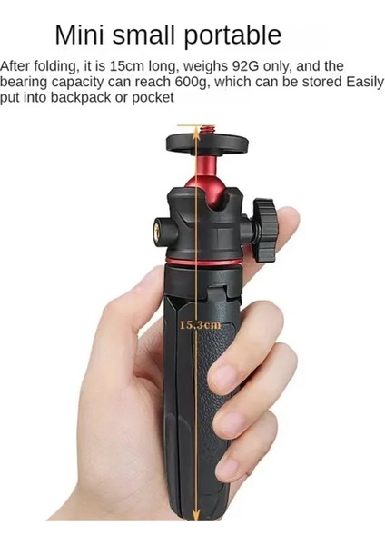 Mini Masaüstü Tripod El Tipi Fotoğrafçılık Braketi Esnek Bilyalı Başlı 1/4 Inç Vida Montajı Gopro Pocket 3 Siyah (Yurt Dışından) fırsatları