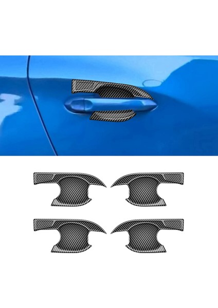 Vinfast E34 VF-E34 2021-2023 Araba Kapı Kolu Kase Kapağı Trim Çerçeve Kapı Kolu Dekoratif Çıkartmalar Karbon Fiber (Yurt Dışından) indirimleri