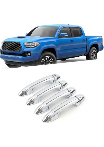 Toyota Tacoma 2015-2019 Aksesuarları Için Araba Krom Kapı Kolu Kapağı Döşemesi (Yurt Dışından) modelleri