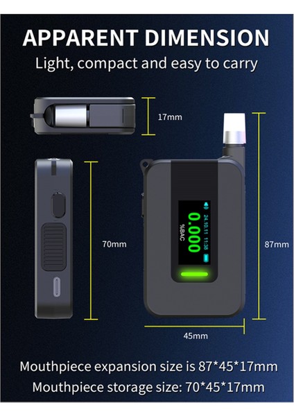 Yeni D1000 Taşınabilir Elektrokimyasal Alkol Test Cihazı Sesli Rapor Üfleme Sarhoş Sürüş Alkol Test Cihazı Alkol Ölçer (Yurt Dışından) fırsatları