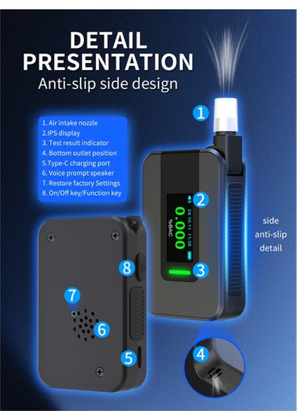 Yeni D1000 Taşınabilir Elektrokimyasal Alkol Test Cihazı Sesli Rapor Üfleme Sarhoş Sürüş Alkol Test Cihazı Alkol Ölçer (Yurt Dışından) indirimleri
