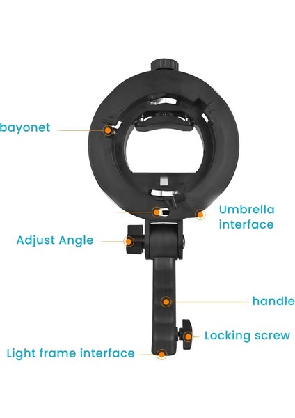 Tip Braket Bowens Montajı Flaş Işığı Speedlite Snoot Softbox V850II 860II AD200PRO Tutucu (Yurt Dışından) indirimleri