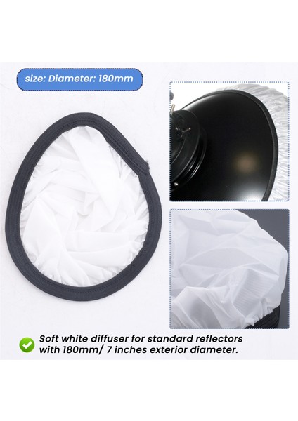 Fotoğrafçılık Işığı Yumuşak Beyaz Difüzör Bezi 7 Inç 180 mm Standart Stüdyo Strobe Reflektör Için (Yurt Dışından) fırsatları
