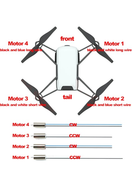 Adet Djı Tello Motor 8520 Fırçalanmış Motor Için Yedek Onarım Parçası Tello Ryze Tello Edu Drone Rc Dört Pervaneli Helikopter Cw Ccw (Yurt Dışından) fırsatları