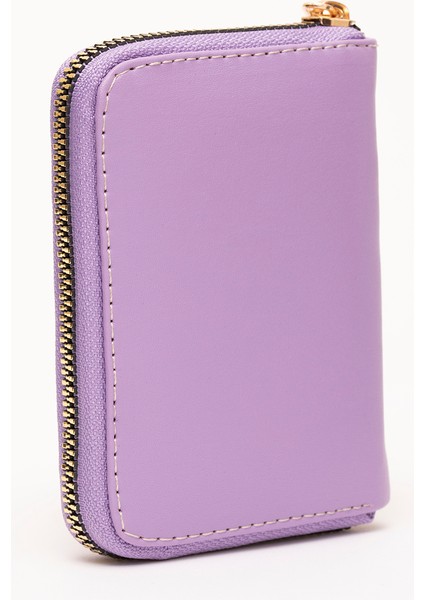 Lila SHK63 Kartlıklı Bozuk Para ve Kağıt Para Bölmeli Fermuarlı Şık Suni Deri Cüzdan fırsatları