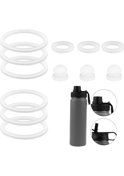 Drınco 14/18/22/32/40/64OZ Için 12 Adet Su Şişesi Contası Değişimi, Silikon Pipet Kapağı Havalandırma Deliği Contaları Ağızlık Contası (Yurt Dışından) fiyatları