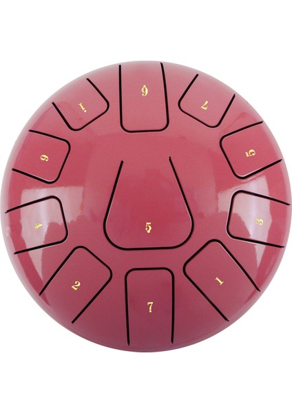 Inç Çelik Dil Davulu, 11 Notalı Tef, Davul Çubukları ve Parmak Penaları ile Meditasyonlar Için Tef Enstrümanı B (Yurt Dışından)