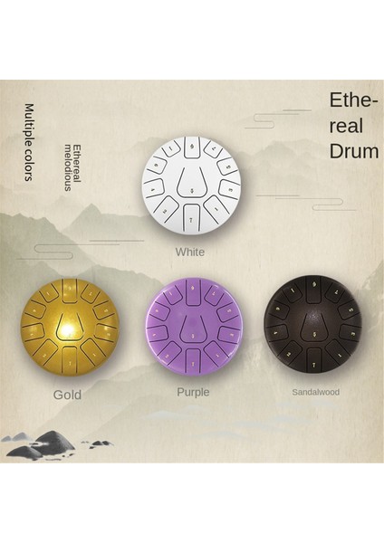 Inç Çelik Dil Davulu, 11 Notalı Tef, Davul Çubukları ve Parmak Penaları ile Meditasyonlar Için Tef Enstrümanı B (Yurt Dışından) indirimleri