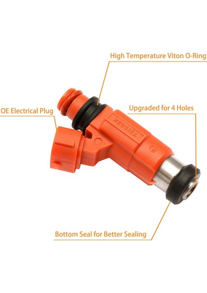 Mercury 115 Efi 4 Zamanlı Yakıt Enjektörü Enjeksiyon Parçaları Için 880887T1 880887T-1 CDH210 68V-8A360-00-00,4 Adet (Yurt Dışından) fiyatları