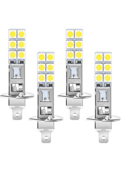 4 Adet H1 6000K Süper Beyaz 80W LED Far Ampulleri Kiti Sis Farı Sürüş Lambası (Yurt Dışından)