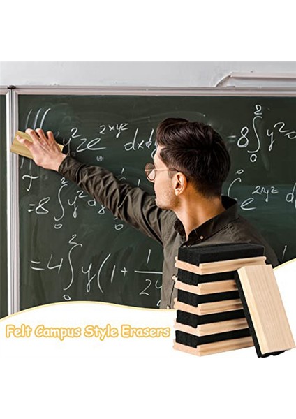 10'lu Paket Kara Tahta Silgisi, Yün Keçe Silgi, Tozsuz Ahşap Tebeşir Silgisi, Kara Tahta Silgisi Temizleyici Çocuklar ve Öğretmenler Için (Yurt Dışından) modelleri