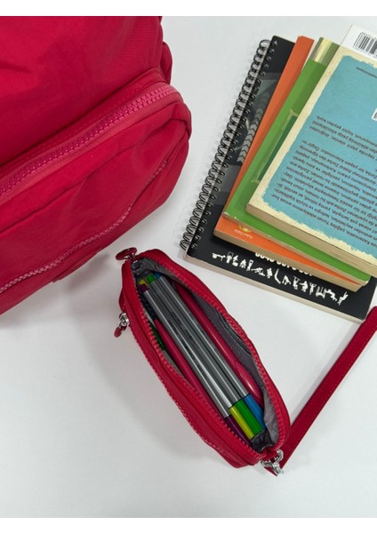 Krinkıl Model El Ve Çapraz Askılı Kartlık, Bozuk Para Bölmeli Kalemlik/Cüzdan Tipi Makyaj Çantası