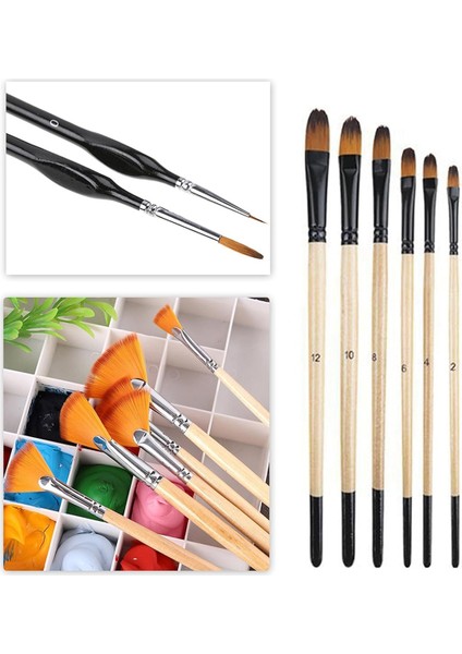 32 Adet Suluboya Boya Fırçası Şablon Fırçası Ince Kalem Fırçası Suluboya Guaj Yağlıboya Minyatürleri Için (Yurt Dışından) fiyatları