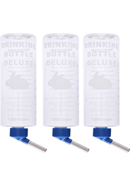 1000 ml Küçük Hayvan Içme Çeşmesi Otomatik Içme Suyu Askılı Su Şişesi Gine Domuzu Besleyicisi Için Uygun Mavi (Yurt Dışından)