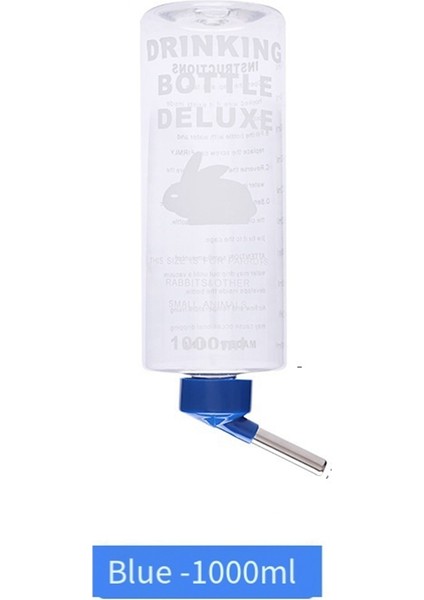 1000 ml Küçük Hayvan Içme Çeşmesi Otomatik Içme Suyu Askılı Su Şişesi Gine Domuzu Besleyicisi Için Uygun Mavi (Yurt Dışından) indirimleri