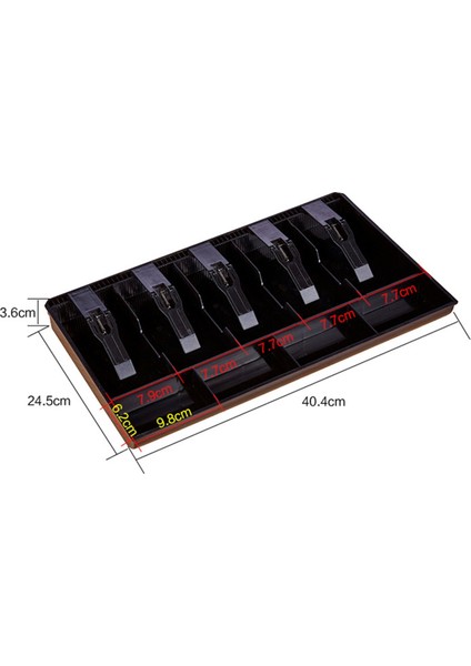 Kasa Çekmecesi Ek Tepsisi 5 Banknot/4 Madeni Para Bölmesi Metal Klipsli, Süpermarket Nakit Kutusu (Yurt Dışından) fiyatları