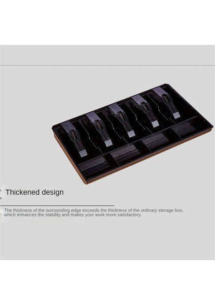 Kasa Çekmecesi Ek Tepsisi 5 Banknot/4 Madeni Para Bölmesi Metal Klipsli, Süpermarket Nakit Kutusu (Yurt Dışından) fırsatları