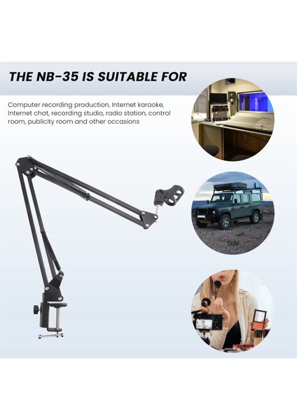 Samson Blue Yeti Snowball Için Profesyonel Masaüstü Mikrofon Tutucu Askı Makaslı Kol Mikrofon Standı Masa Montaj Kelepçesi (Yurt Dışından) fiyatları