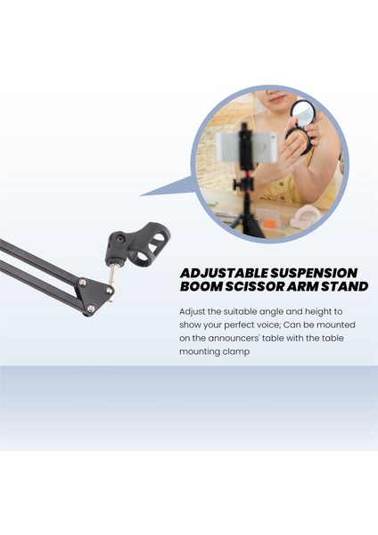 Samson Blue Yeti Snowball Için Profesyonel Masaüstü Mikrofon Tutucu Askı Makaslı Kol Mikrofon Standı Masa Montaj Kelepçesi (Yurt Dışından) modelleri