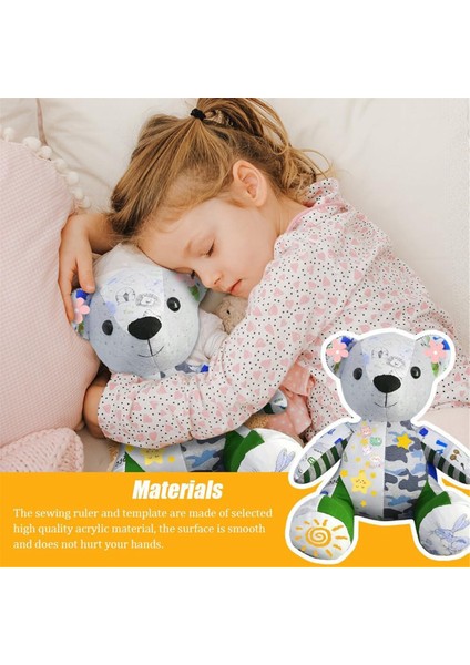 Hafıza Ayısı Dikiş Desenleri, 25 ve 38 cm Hafıza Ayısı Şablon Cetvel Seti, Hafıza Ayısı Şablon Desenleri, Kendin Yap Akrilik Hafıza (Yurt Dışından) indirimleri