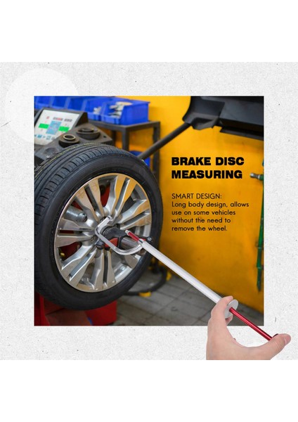 Fren Diski Ölçüm Aleti 0-45 mm Kalınlık Ölçüm Cetveli Motosikletler, Arabalar, Fren Diski Aşınma Testi Tespiti Için Kaliperler (Yurt Dışından) modelleri